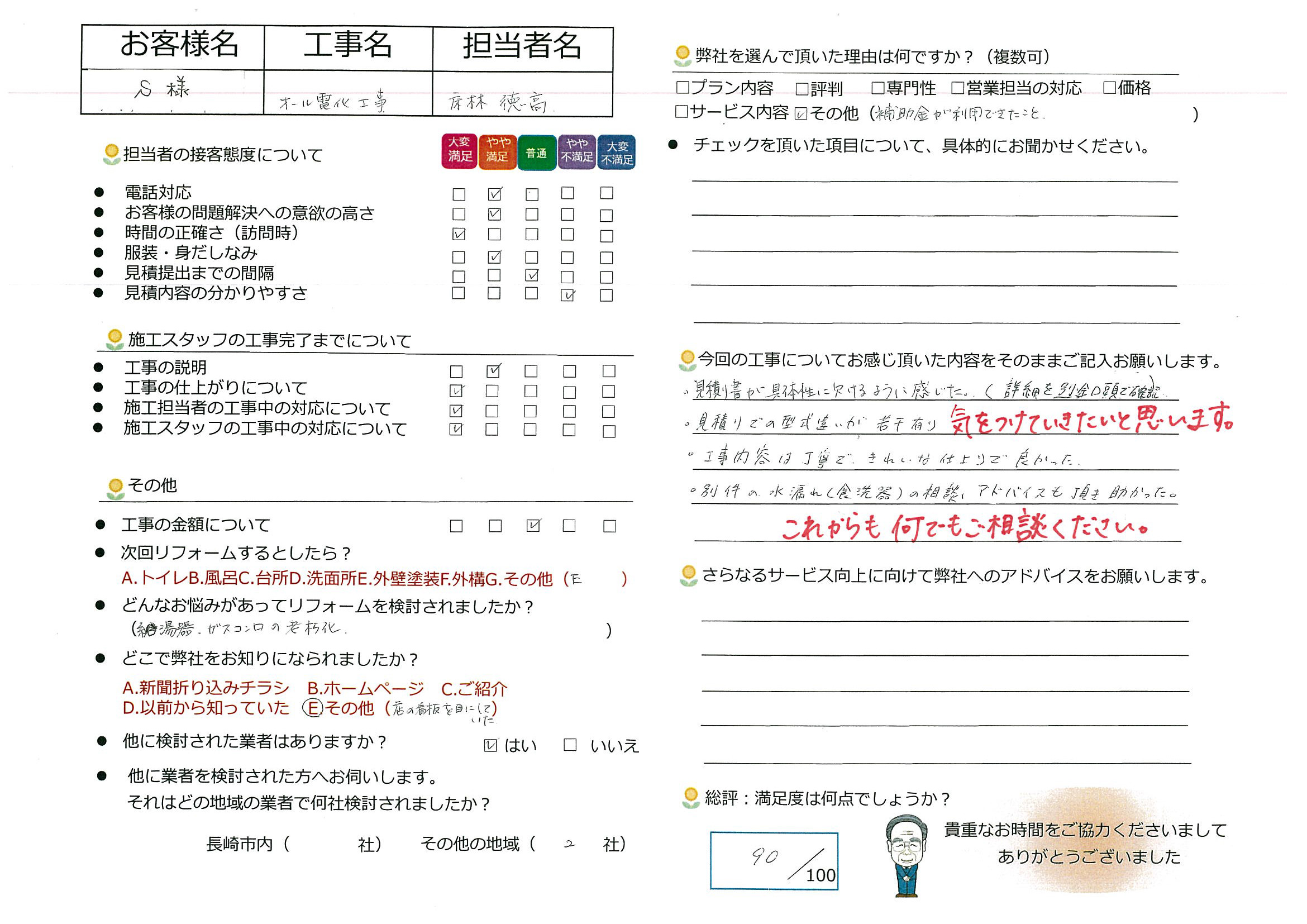 時津町　S様邸　オール電化工事