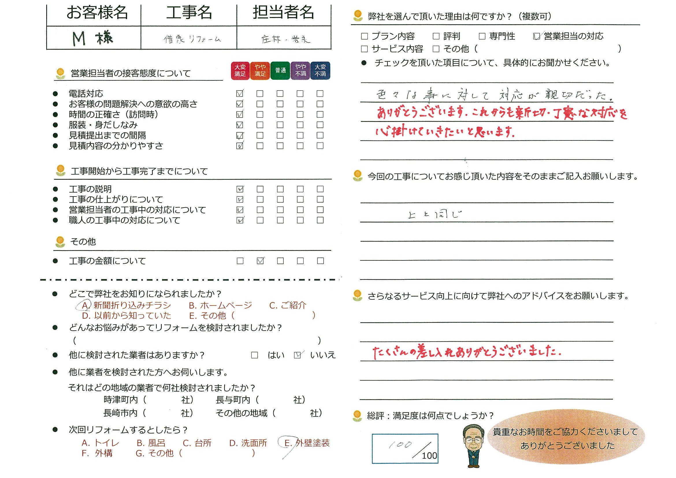 長崎市　M様邸　借家リフォーム